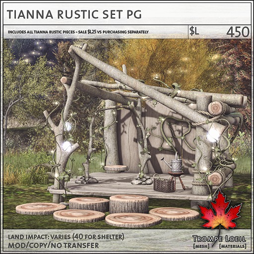 Trompe Loeil - Tianna Rustic Shelter Set PG [mesh]