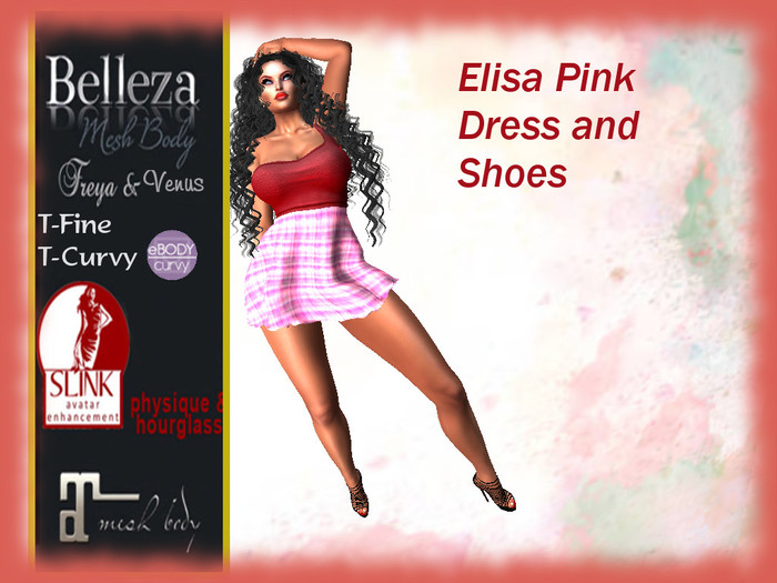 *TA* Elisa PInk DRESSand Shoes