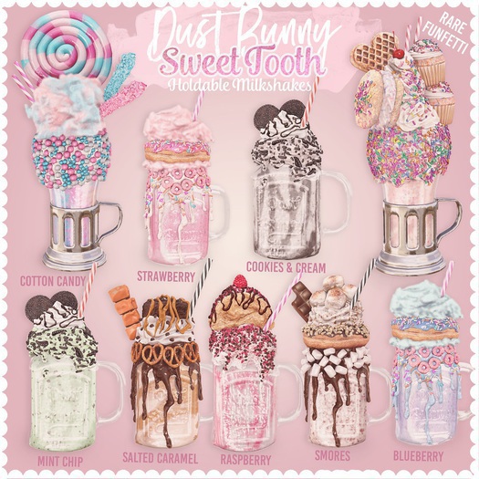 dust bunny . sweet tooth . mint chip milkshake . boxed
