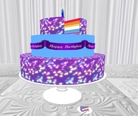 Happy Birthday Day Purple Cake