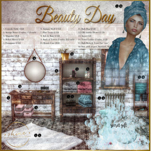 shine by [ZD] BEAUTY DAY * Bathrobe & Towel Set 1 RARE