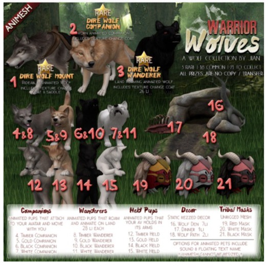 JIAN Warrior Wolves 13. Gold Held BOX