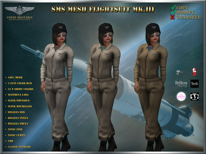 SMS Mesh Flightsuit Mk.III (female) - SAND