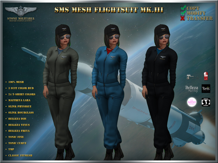 SMS Mesh Flightsuit Mk.III (female) - DEMO