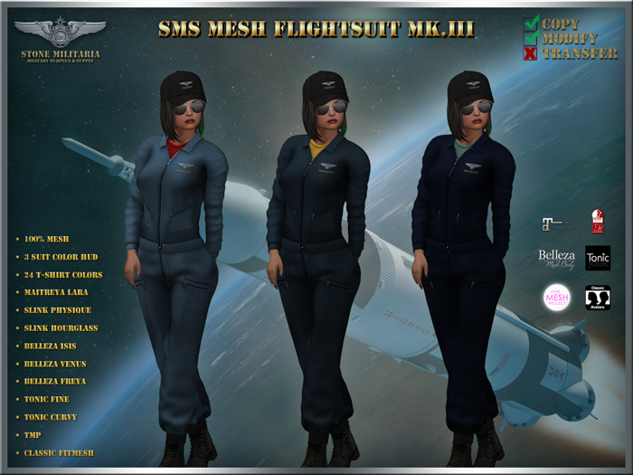 SMS Mesh Flightsuit Mk.III (female) - NAVY