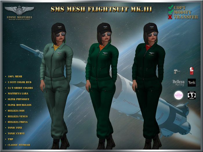 SMS Mesh Flightsuit Mk.III (female) - GREEN