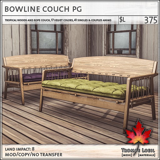 Trompe Loeil - Bowline Couch PG [mesh]