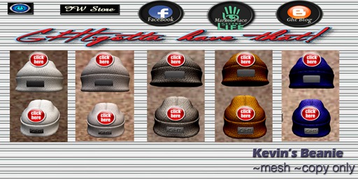 !GHT:AnaP:MESH MALE KEVIN'S BEANIE W/&W/O GHT LOGO