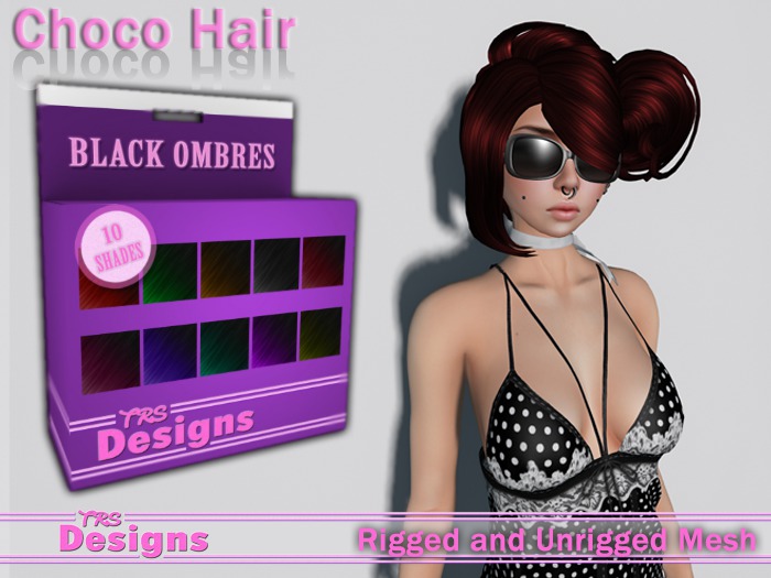 Choco Hair With Hud Black Ombres