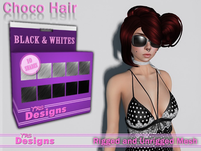Choco Hair With Hud Black & Whites
