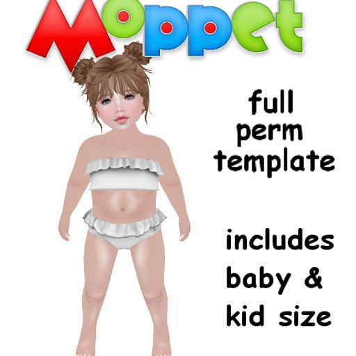 Moppet FULL PERM Ruffle Bikini  Template