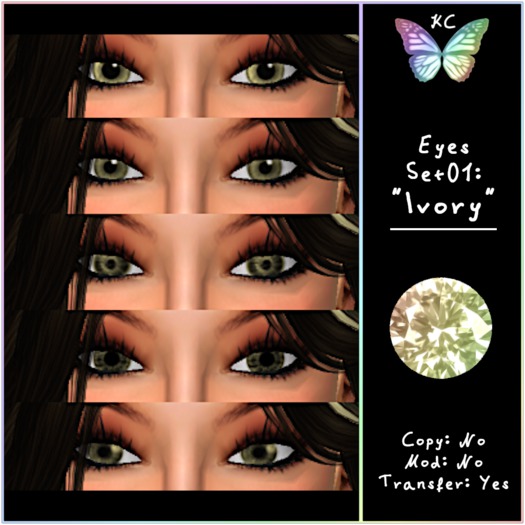 KC Eyes Set 1: Ivory