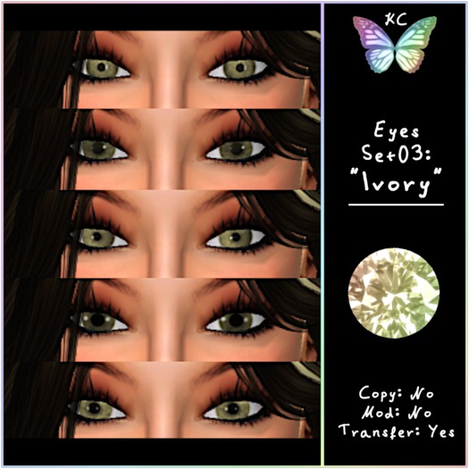 KC Eyes Set 3: Ivory