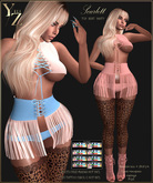 YELIZ MESH "SCARLETT" TOP SKIRT PANTY w. HUD