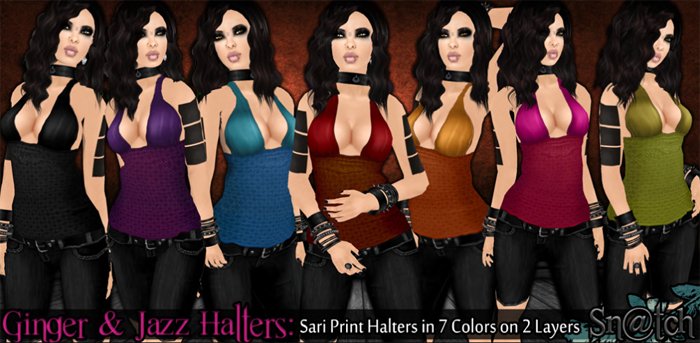 :::Sn@tch Ginger & Jazz Halters:::
