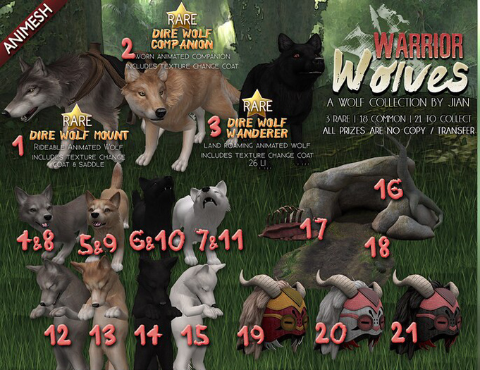 JIAN Warrior Wolves 20. White Mask BOX