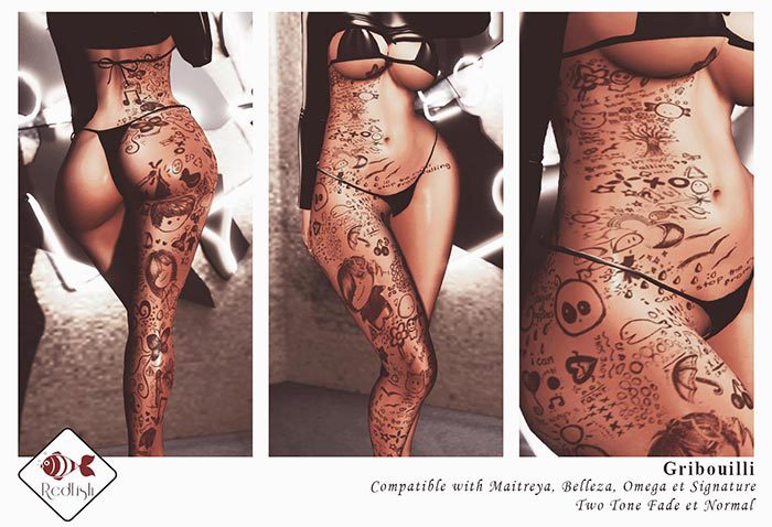 RedFish - Gribouilli tattoo