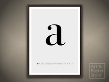 Lower Case Letter a | Typography Poster | Mesh Framed with 6 texture options