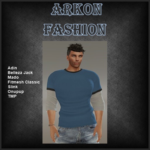 Men's Long Sleeve Shirt blue2