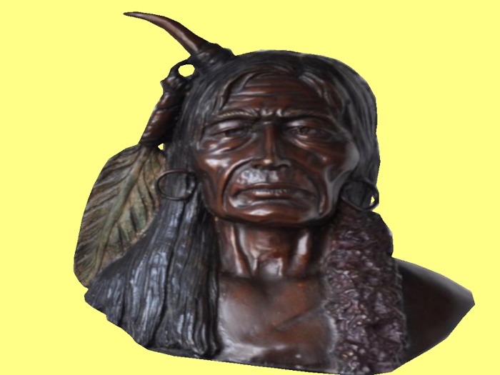 WESTERN WALL ART DECOR Warrior Bronze Hanging Plaque