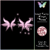 KC Leaf Fairy Wings: Rose