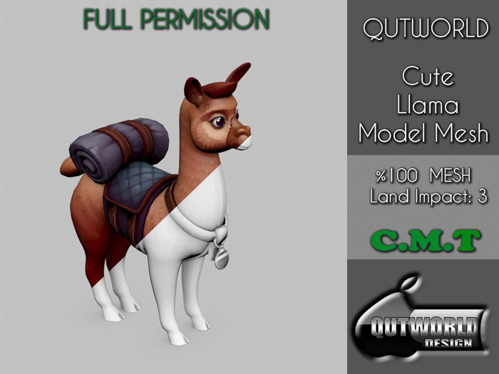 .::QUTWORLD Cute Llama Model Mesh::.FP