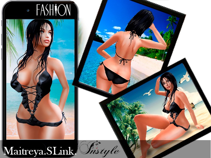 InStyl- Swimsuit-Black (Maitreya ,Slink) - Sale up to 20.08