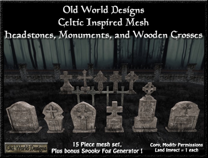 Celtic inspired grave marker set boxed