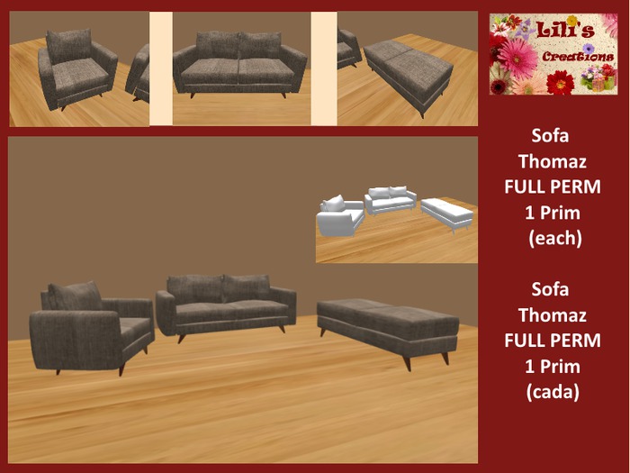 Sofa Thomaz-FULL PERM-1 Prim (each) BOX
