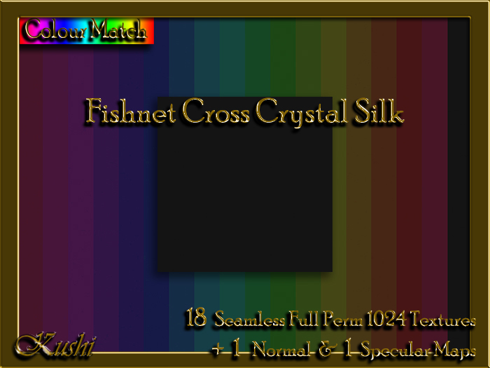 Fishnet Cross Crystal Silk Solids Textures