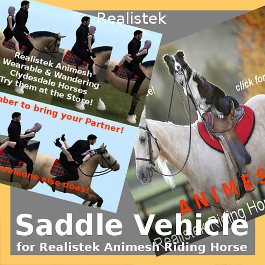 R* Saddle Vehicle (for Realistek Riding Horses -boxed)