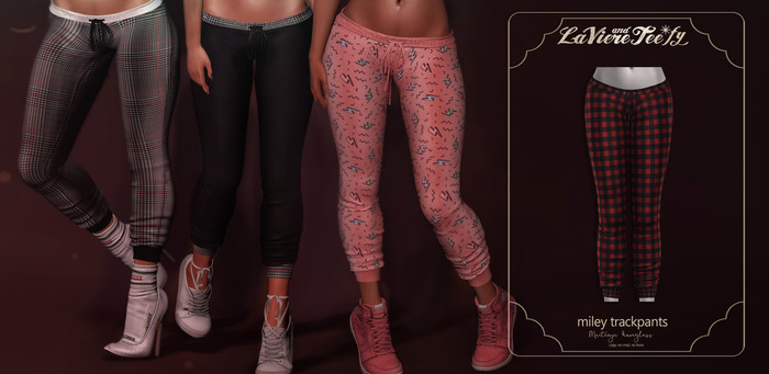 Tee*fy Miley Trackpants - RedCheckered