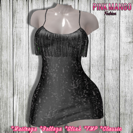 *Pink Mango* Paris BLACK SEQUINS
