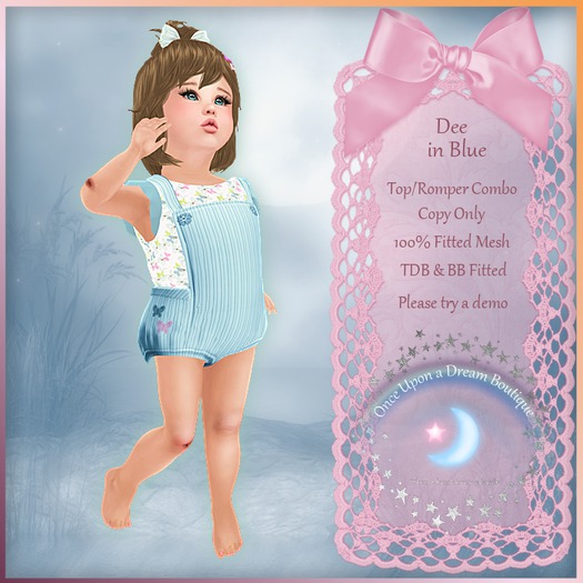 !!OUD Dee Blue Romper TDB & Bebe Fitted