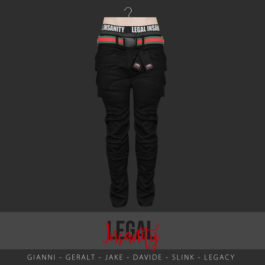 Legal Insanity - Cody black pants