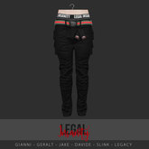 Legal Insanity - Cody black pants