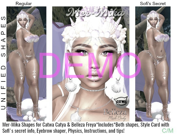 DEMO Mer-MiKA shape BELLEZA FREYA- CATWA CATYA BY :.Unified.: