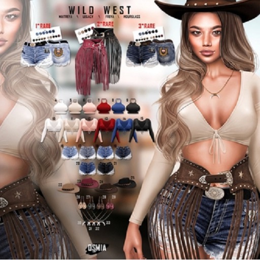 OSMIA - Wild West.Gacha - Crop Top - M - Blue