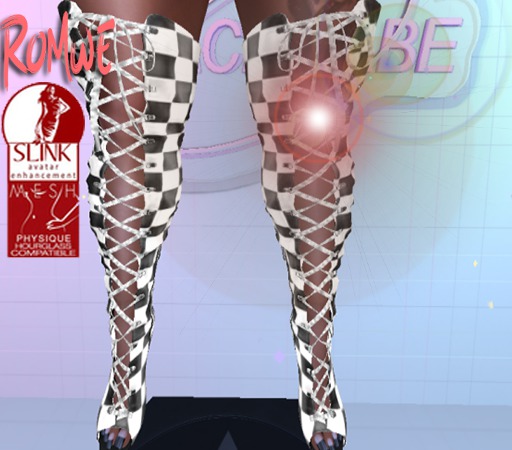 Romwe - Checkers Boots