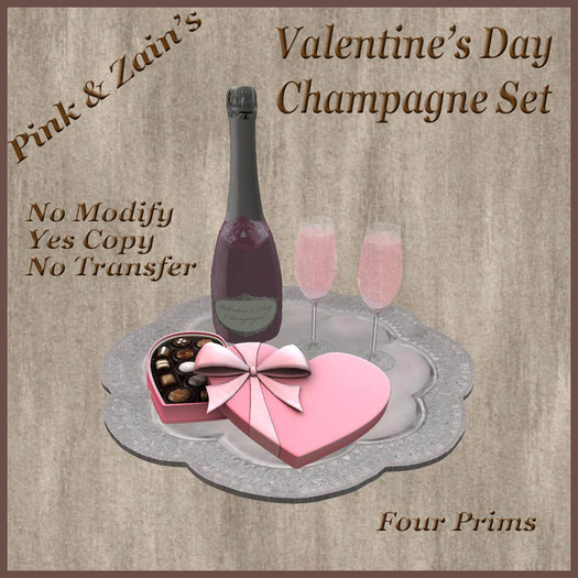 Mesh Champagne Set - Valentines Day