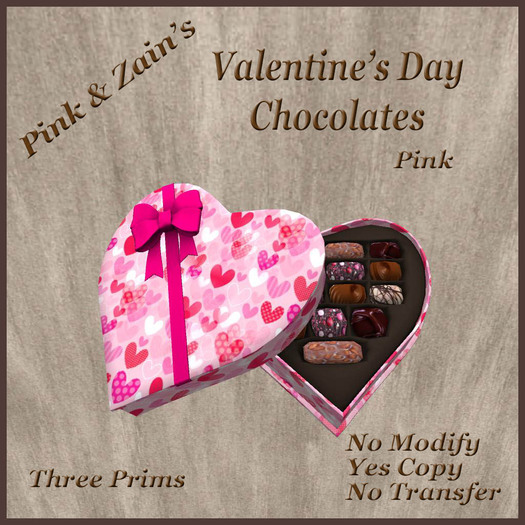 Mesh Valentines Day Chocolates - Pink [BOXED]