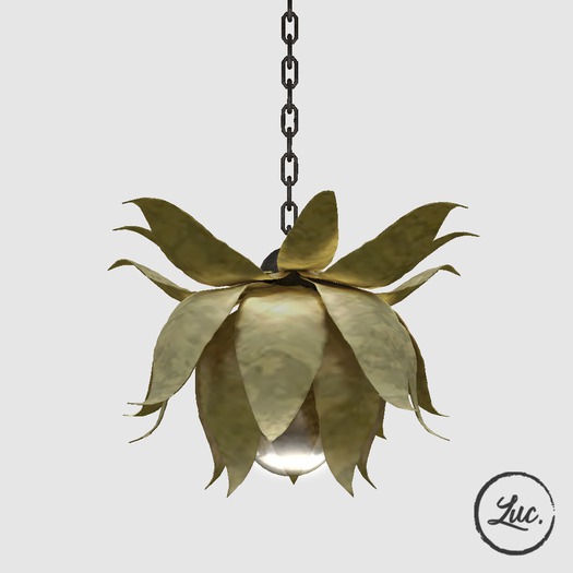 (Luc.) Hanging Lotus Lamp, Mettalic [add]