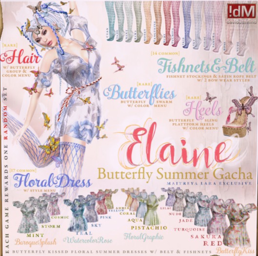 !dM Elaine **ROSE** Fishnets (BOX #30 LARA)