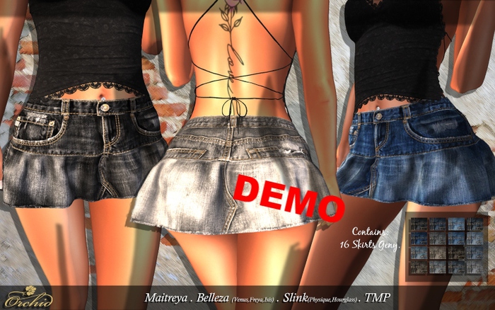 DEMO_Skirt Geny HUD *ORCHID*(Wear me)