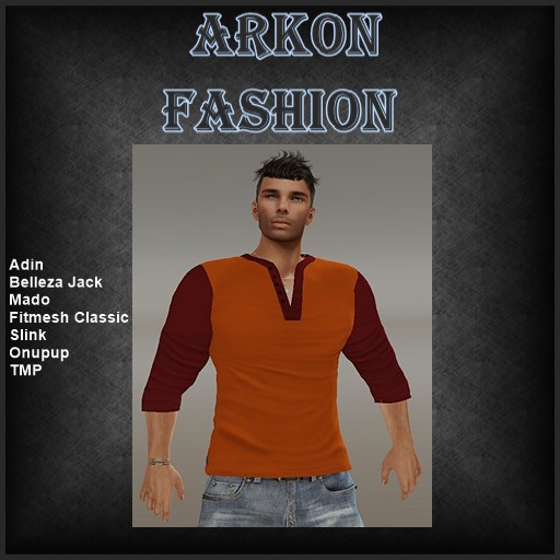 Mens longsleeve shirt WimB orange