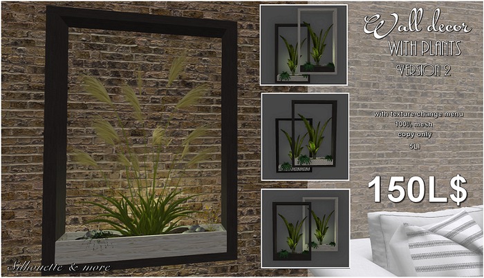 Wall decor with plants 2