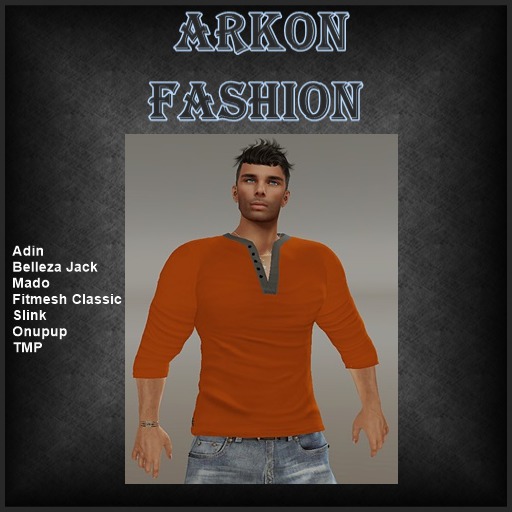 Mens longsleeve shirt WimA orange