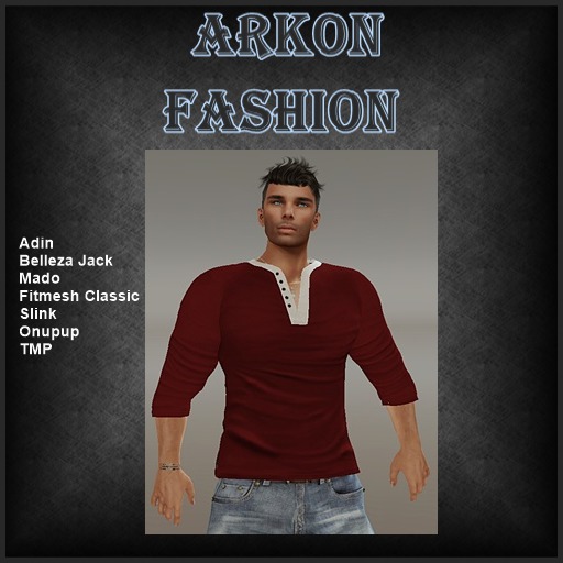 Mens longsleeve shirt Wim dark red