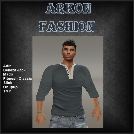 Mens longsleeve shirt Wim blue