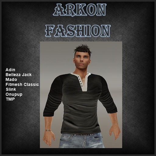 Mens longsleeve shirt Wim black